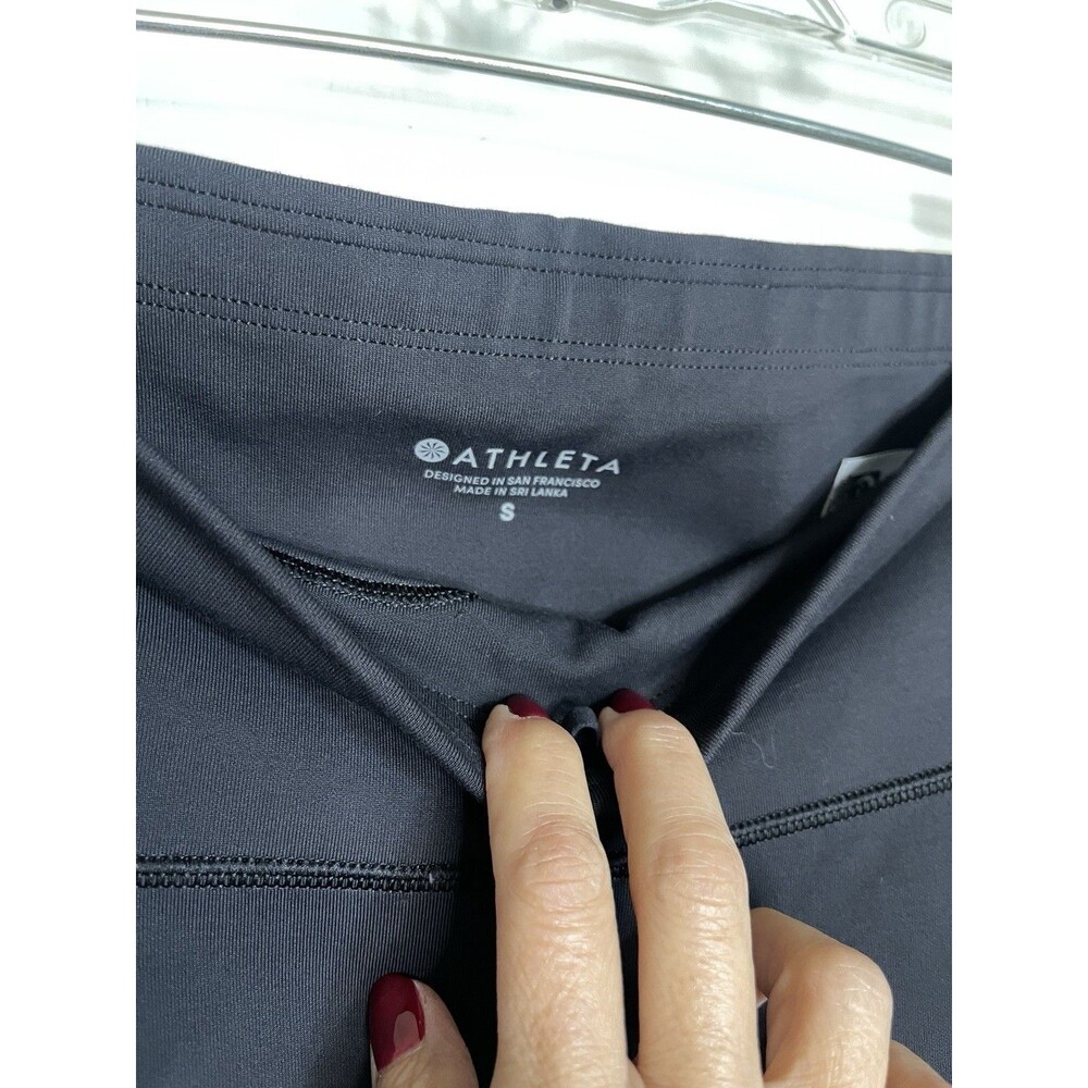 ATHLETA All In Mesh 7/8 Tight Black Active Cutout High Waisted Gym Yoga Sz S - Picture 3 of 7